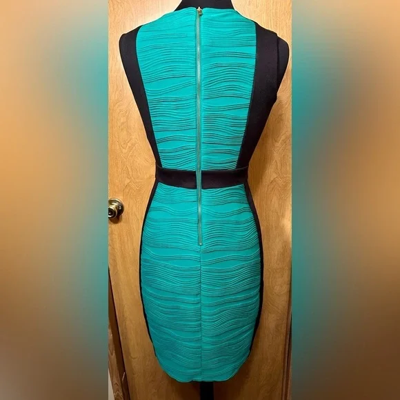 Dana Buchman size 6 black and green Sleeveless sheath midi dress - Picture 4 of 11